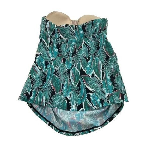 Ingrid & Isabel Floral Print Tropical Bandeau Tankini Top Women's Maternity - Picture 2 of 3